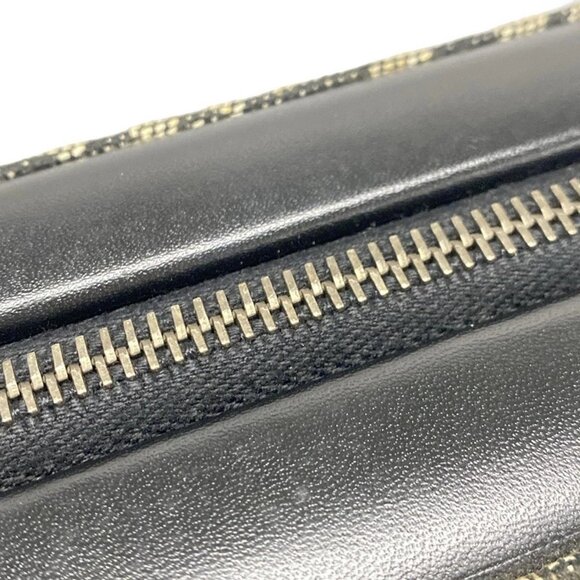 Auth DIOR/ChristianDior Trotteur - Cream Dark Navy Jacquard Leather Handbag - Picture 15 of 16